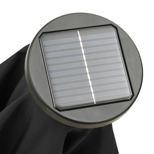 Ομπρέλα Κήπου με LED Μαύρη 200 x 211 εκ. Αλουμινίου