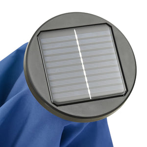 Ομπρέλα Κήπου με LED Αζούρ Μπλε 200 x 211 εκ. Αλουμινίου