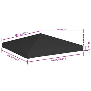 Κάλυμμα για Κιόσκι Μαύρο 3 x 3 μ. 270 γρ./μ²