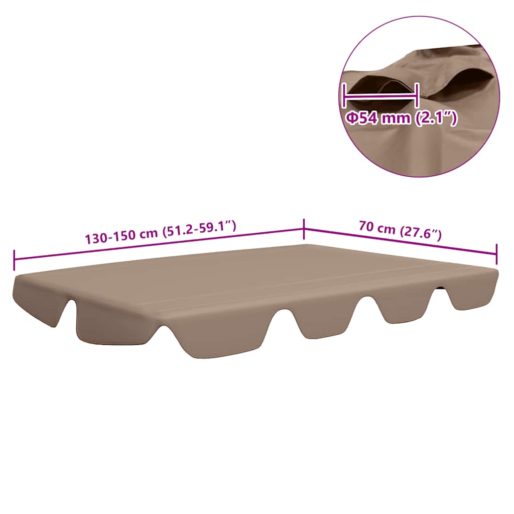 Πανί Ανταλλακτικό για Κούνια Κήπου Taupe 150/130 x 105/70 εκ.