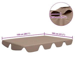 Πανί Ανταλλακτικό για Κούνια Κήπου Taupe 150/130 x 105/70 εκ.