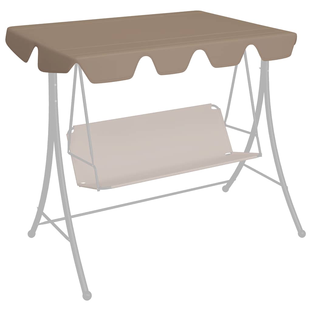 Πανί Ανταλλακτικό για Κούνια Κήπου Taupe 150/130 x 105/70 εκ.