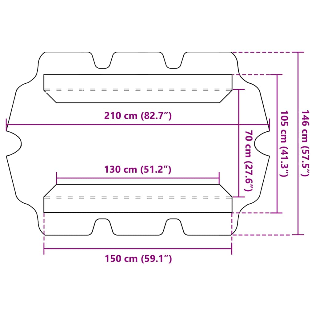 Πανί Ανταλλακτικό για Κούνια Κήπου Πορτοκαλί 150/130 x 105/70εκ