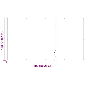 Διαχωριστικό Βεράντας Ανθρακί 120 x 600 εκ. Ύφασμα Oxford - Pakobazaar
