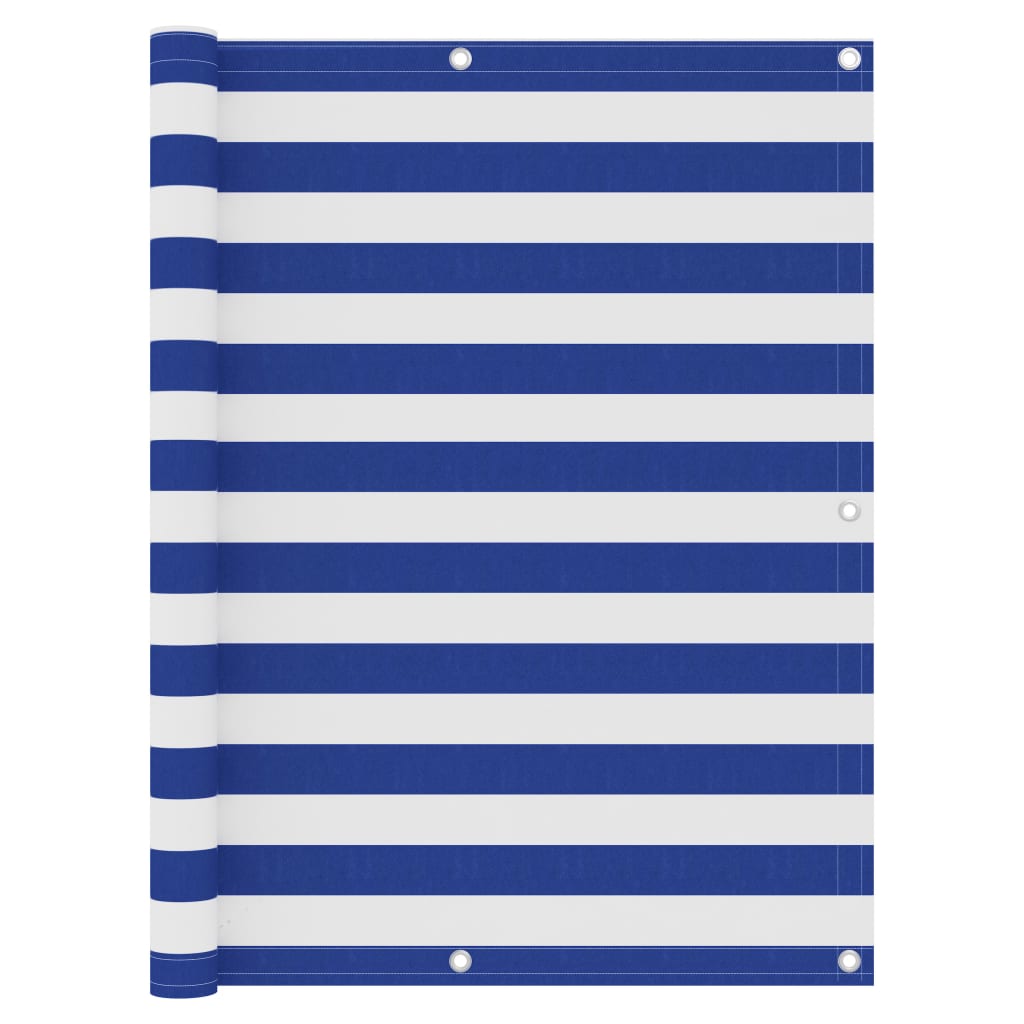 Διαχωριστικό Βεράντας Λευκό/Μπλε 120 x 500 εκ. Ύφασμα Oxford - PAKOBAZAAR