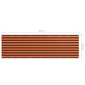Διαχωριστικό Βεράντας Πορτοκαλί/Καφέ 120x400 εκ. Ύφασμα Oxford - PAKOBAZAAR