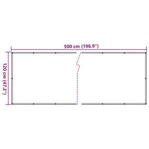 Διαχωριστικό Βεράντας Μπεζ 120 x 500 εκ. Ύφασμα Oxford