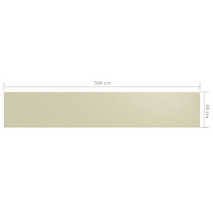 Διαχωριστικό Βεράντας Κρεμ 90 x 500 εκ. Ύφασμα Oxford - PAKOBAZAAR