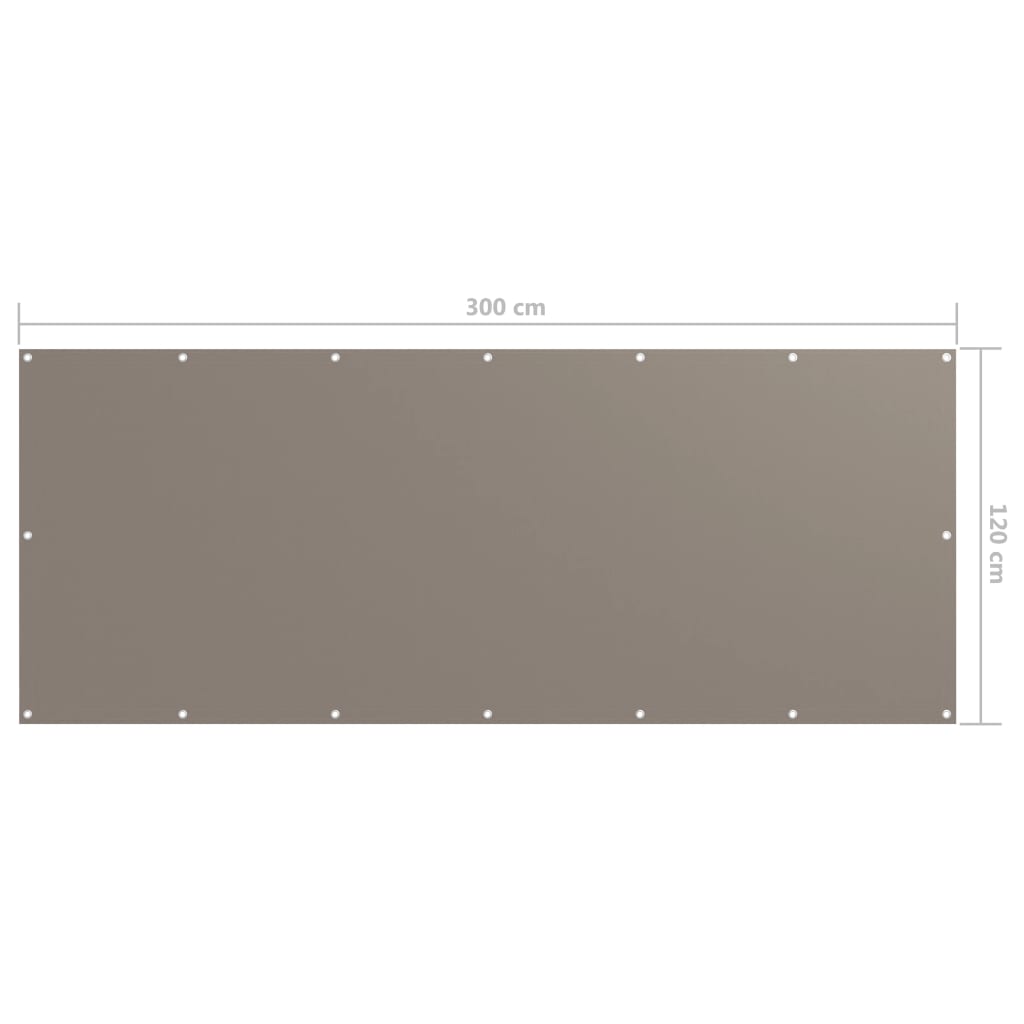 Διαχωριστικό Βεράντας Taupe 120 x 300 εκ. Ύφασμα Oxford - PAKOBAZAAR