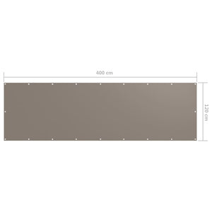 Διαχωριστικό Βεράντας Taupe 120 x 400 εκ. Ύφασμα Oxford - PAKOBAZAAR