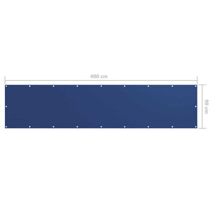 Διαχωριστικό Βεράντας Μπλε 90 x 400 εκ. Ύφασμα Oxford