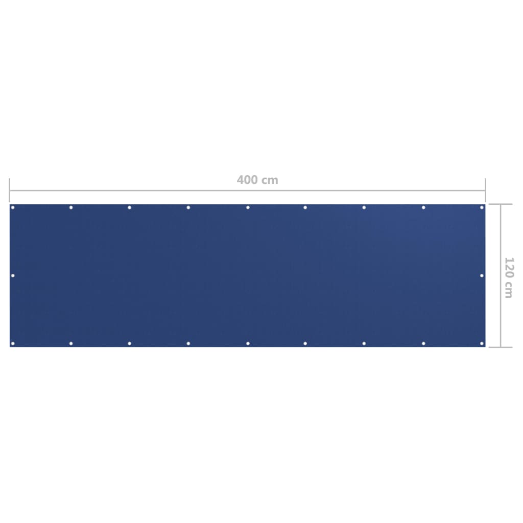 Διαχωριστικό Βεράντας Μπλε 120 x 400 εκ. Ύφασμα Oxford - PAKOBAZAAR