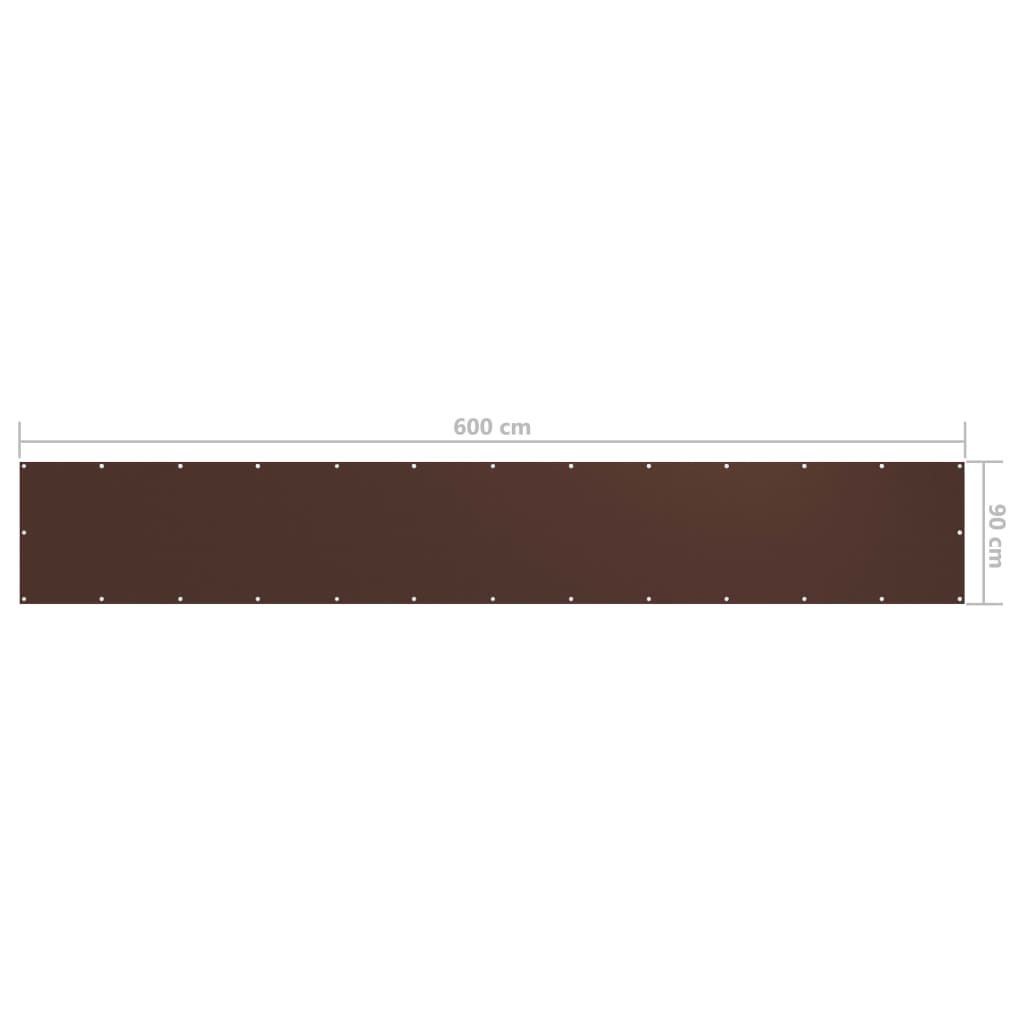 Διαχωριστικό Βεράντας Καφέ 90 x 600 εκ. Ύφασμα Oxford - PAKOBAZAAR