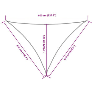 Πανί Σκίασης Τρίγωνο Ανθρακί 5 x 6 x 6 μ. από Ύφασμα Oxford - PAKOBAZAAR
