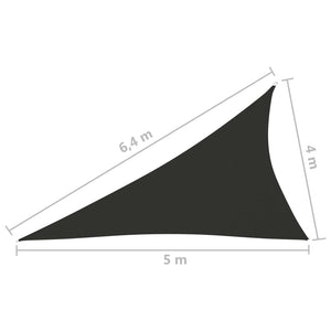 Πανί Σκίασης Τρίγωνο Ανθρακί 4 x 5 x 6,4 μ. από Ύφασμα Oxford - PAKOBAZAAR