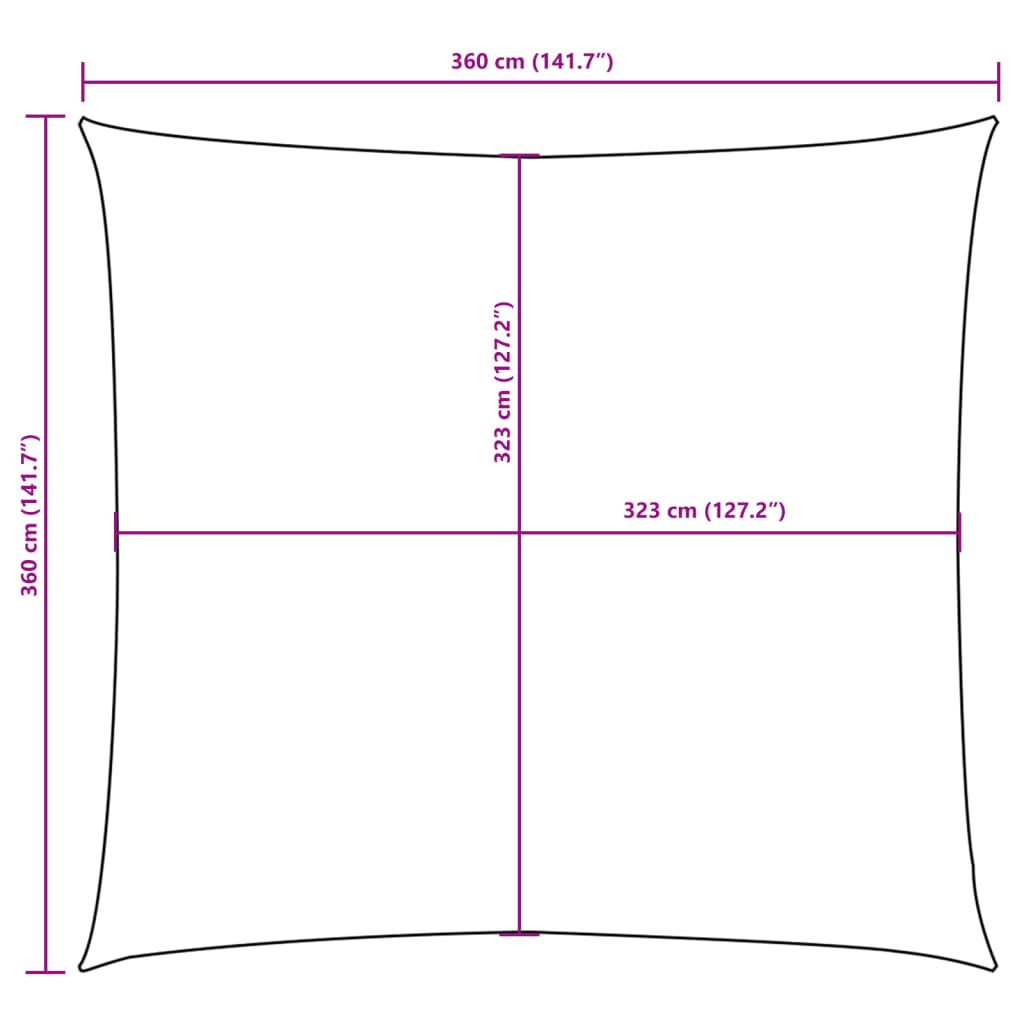 Πανί Σκίασης Τετράγωνο Taupe 3,6 x 3,6 μ. από Ύφασμα Oxford - PAKOBAZAAR