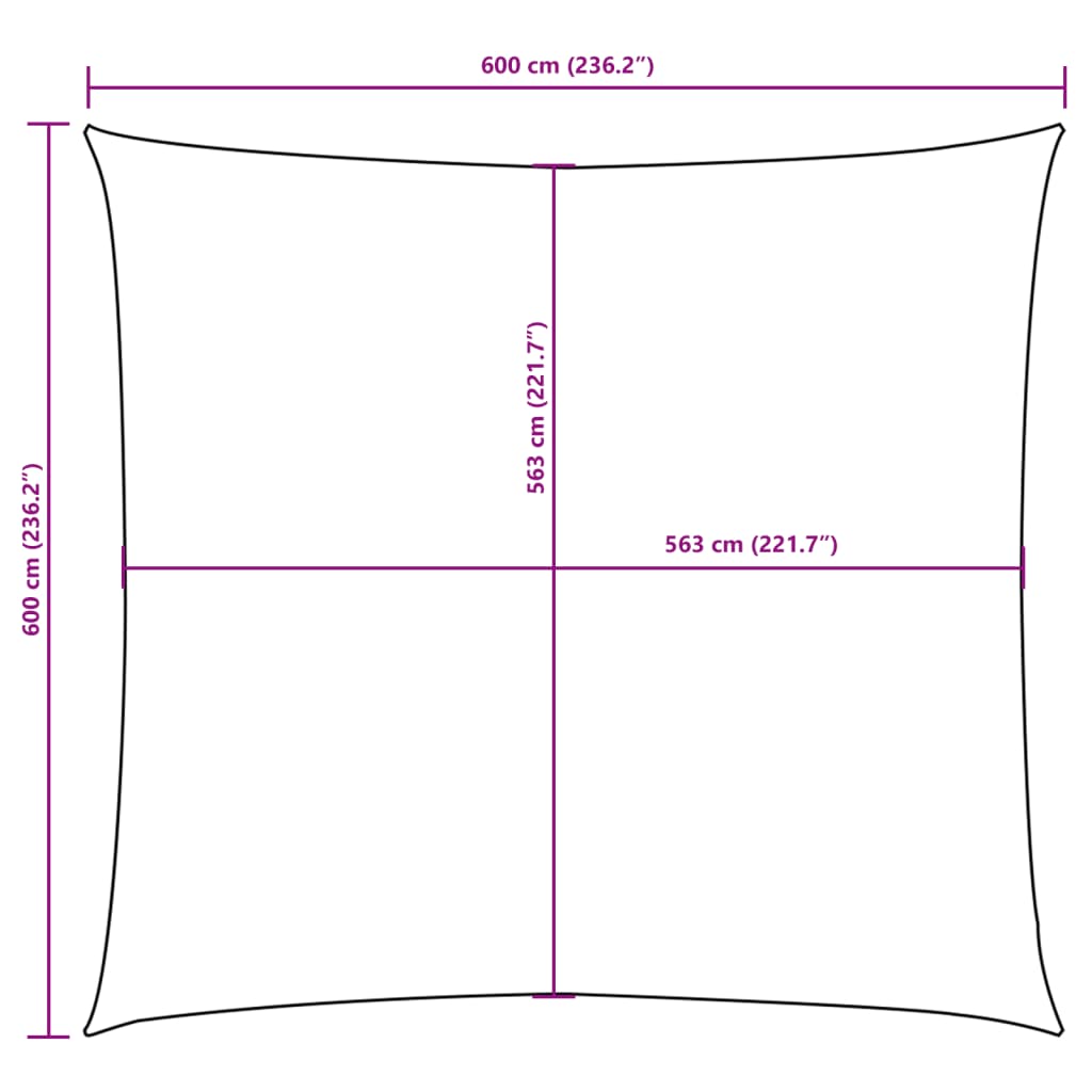 Πανί Σκίασης Τετράγωνο Taupe 6 x 6 μ. από Ύφασμα Oxford