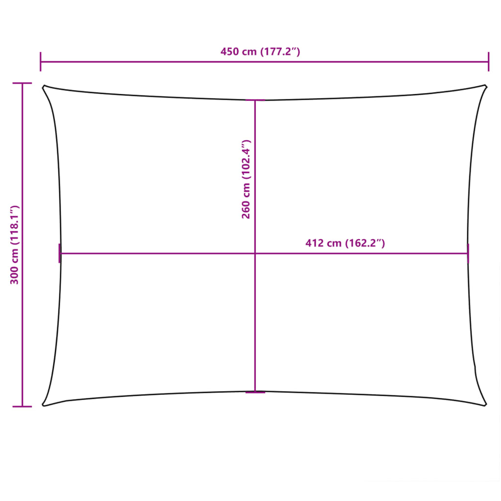 Πανί Σκίασης Ορθογώνιο Taupe 3 x 4,5 μ. από Ύφασμα Oxford - PAKOBAZAAR