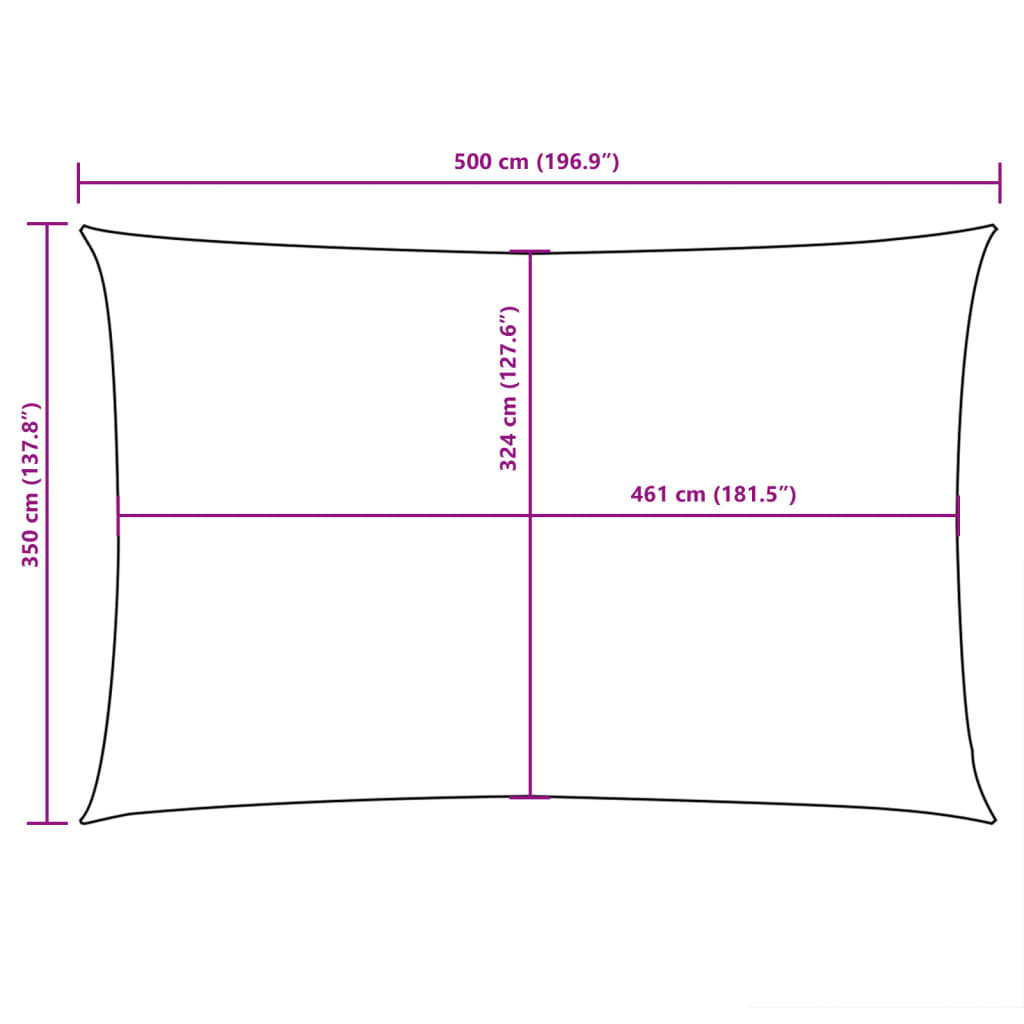 Πανί Σκίασης Ορθογώνιο Taupe 3,5 x 5 μ. από Ύφασμα Oxford - PAKOBAZAAR