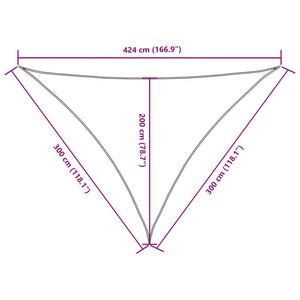Πανί Σκίασης Τρίγωνο Taupe 3 x 3 x 4,24 μ. από Ύφασμα Oxford - PAKOBAZAAR