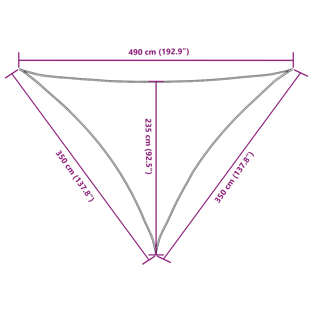 Πανί Σκίασης Τρίγωνο Taupe 3,5 x 3,5 x 4,9 μ. από Ύφασμα Oxford - PAKOBAZAAR