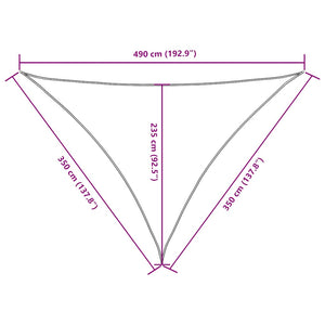 Πανί Σκίασης Τρίγωνο Taupe 3,5 x 3,5 x 4,9 μ. από Ύφασμα Oxford - PAKOBAZAAR