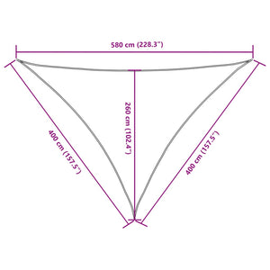 Πανί Σκίασης Τρίγωνο Taupe 4 x 4 x 5,8 μ. από Ύφασμα Oxford - PAKOBAZAAR