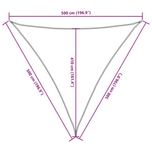 Πανί Σκίασης Τρίγωνο Taupe 5 x 5 x 5 μ. από Ύφασμα Oxford - PAKOBAZAAR