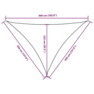 Πανί Σκίασης Τρίγωνο Κόκκινο 3,5x3,5x4,9 μ. από Ύφασμα Oxford - Pakobazaar