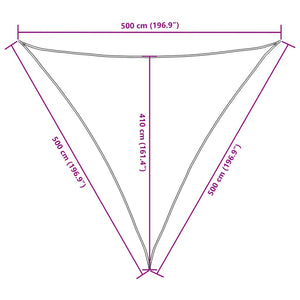 Πανί Σκίασης Τρίγωνο Μαύρο 5 x 5 x 5 μ. από Ύφασμα Oxford - Pakobazaar
