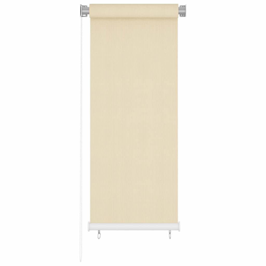 Στόρι Σκίασης Ρόλερ Εξωτερικού Χώρου Κρεμ 60 x 140 εκ. από HDPE - Pakobazaar