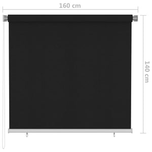 Στόρι Σκίασης Ρόλερ Εξωτερικού Χώρου 165(Π) x 140(Υ) εκ. Μαύρο