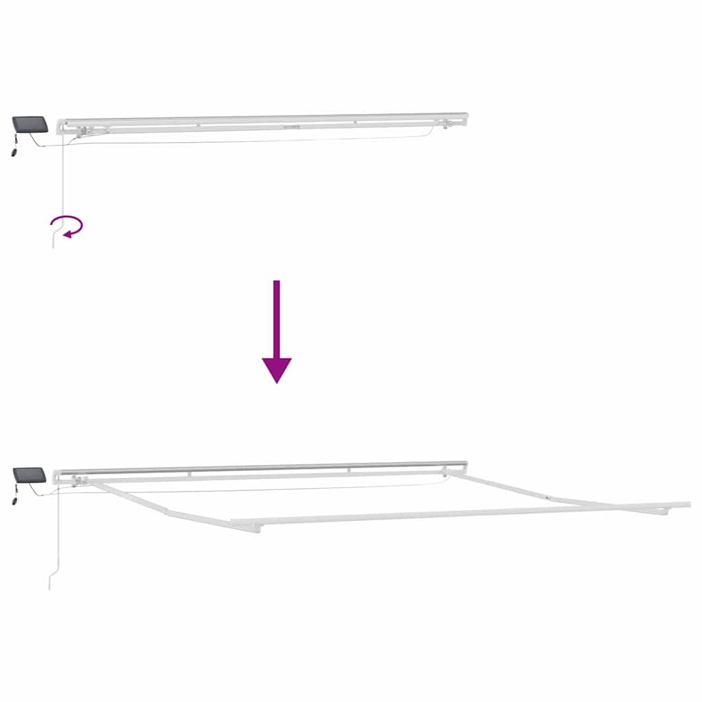 Σκελετός Τέντας Λευκό 450 x 350 εκ Αλουμίνιο
