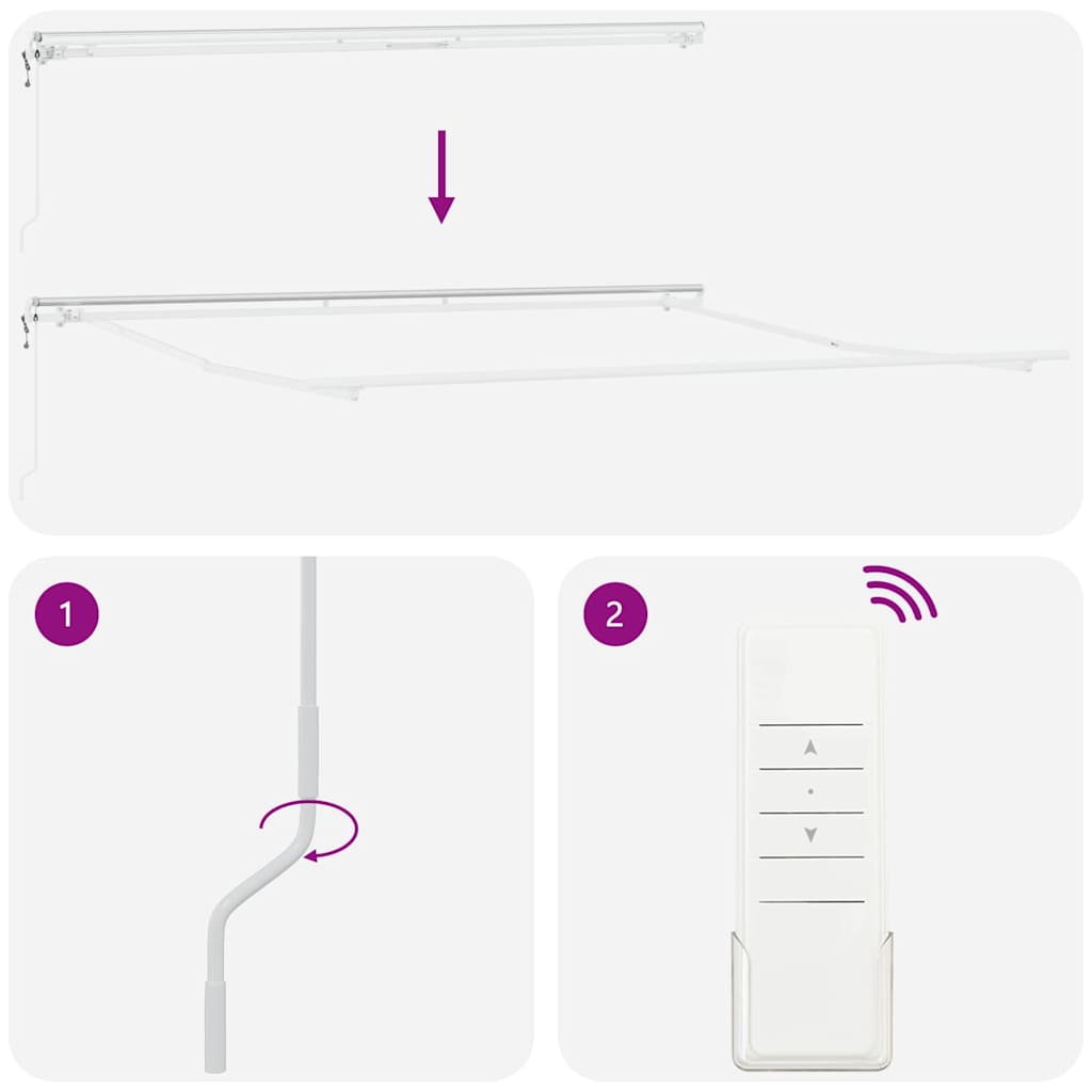 Σκελετός Τέντας Λευκό 500 x 350 εκ Αλουμίνιο