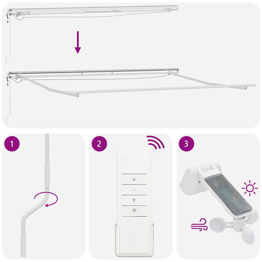 Σκελετός Τέντας Λευκό 400 x 300 εκ Αλουμίνιο - Pakobazaar