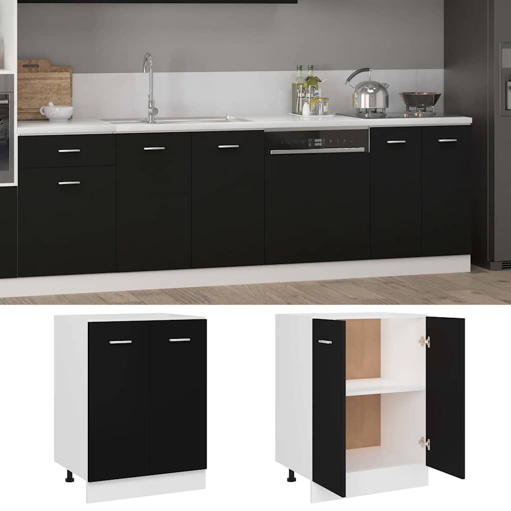 Ντουλάπι "Lyon" Μαύρο 60x46x81,5 εκ. από Τεχνητό Ξύλο