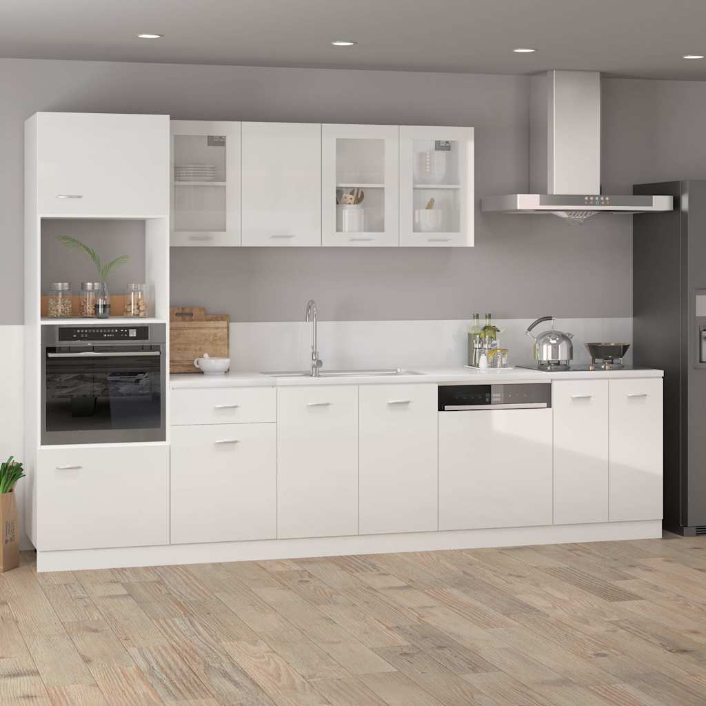 Ντουλάπι Δαπέδου Lyon Γυαλιστερό Λευκό 60x46x81,5εκ. Επεξ. Ξύλο