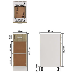 Ντουλάπι με Συρτάρια "Lyon" σε Χρώμα Sonoma Δρυς 30x46x81,5 εκ. από Τεχνητό Ξύλο