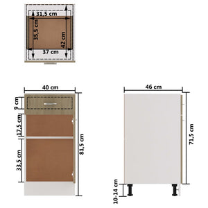 Ντουλάπι με Συρτάρι Sonoma Δρυς 40x46x81,5 εκ. Επεξ. Ξύλο