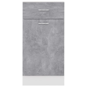 Ντουλάπι με Συρτάρι Γκρι Σκυροδέματος 40x46x81,5 εκ Επεξ. Ξύλο