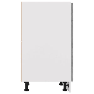 Ντουλάπι με Συρτάρι Γκρι Σκυροδέματος 40x46x81,5 εκ Επεξ. Ξύλο