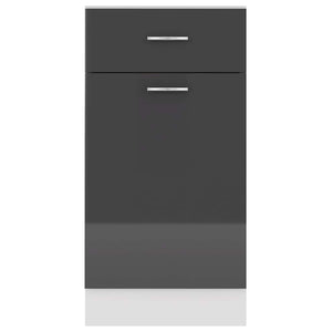 Ντουλάπι με Συρτάρι Lyon Γυαλιστερό Γκρι 40x46x81,5εκ.