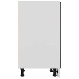 Ντουλάπι με Συρτάρι Lyon Γυαλιστερό Γκρι 40x46x81,5εκ.