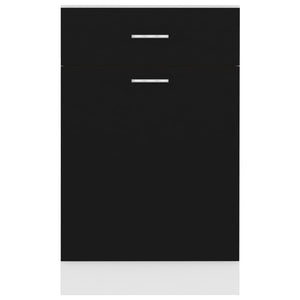 Ντουλάπι με Συρτάρια "Lyon" Μαύρο 50x46x81,5 εκ. από Τεχνητό Ξύλο