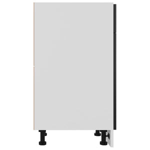 Ντουλάπι με Συρτάρια "Lyon" Μαύρο 50x46x81,5 εκ. από Τεχνητό Ξύλο