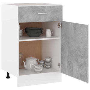 Ντουλάπι με Συρτάρια "Lyon" Γκρι από Σκυρόδεμα 50x46x81,5 εκ. από Τεχνητό Ξύλο