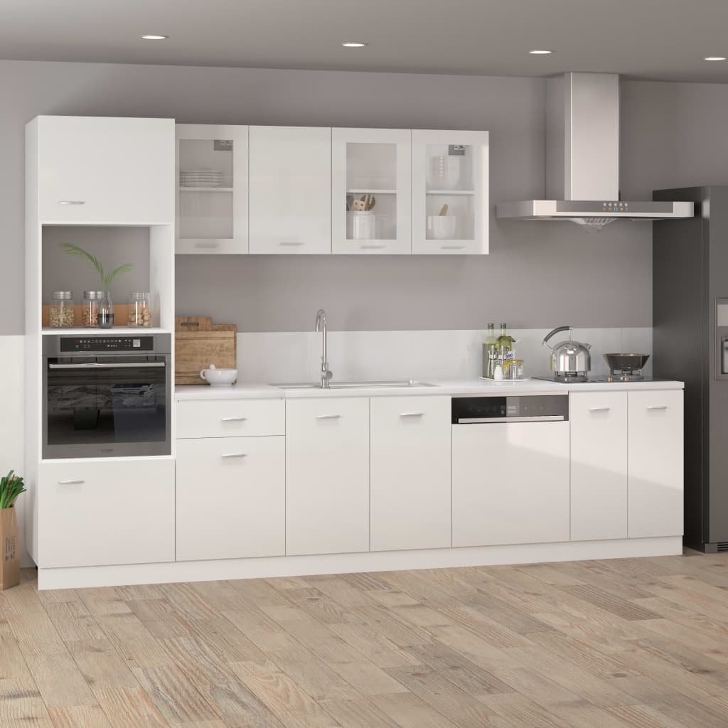 Ντουλάπι με Συρτάρι Lyon Γυαλιστερό Λευκό 50x46x81,5εκ.