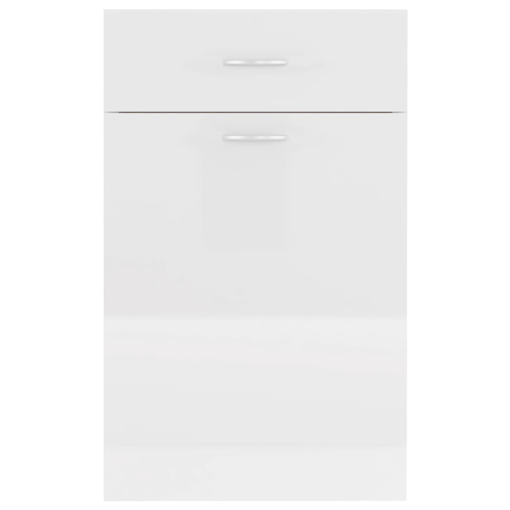 Ντουλάπι με Συρτάρι Lyon Γυαλιστερό Λευκό 50x46x81,5εκ.