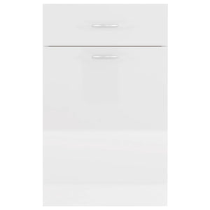Ντουλάπι με Συρτάρι Lyon Γυαλιστερό Λευκό 50x46x81,5εκ.