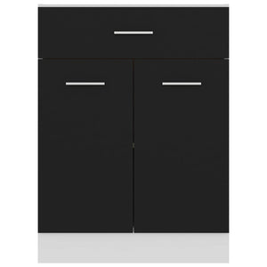 Ντουλάπι με Συρτάρια "Lyon" Μαύρο 60x46x81,5 εκ. από Τεχνητό Ξύλο